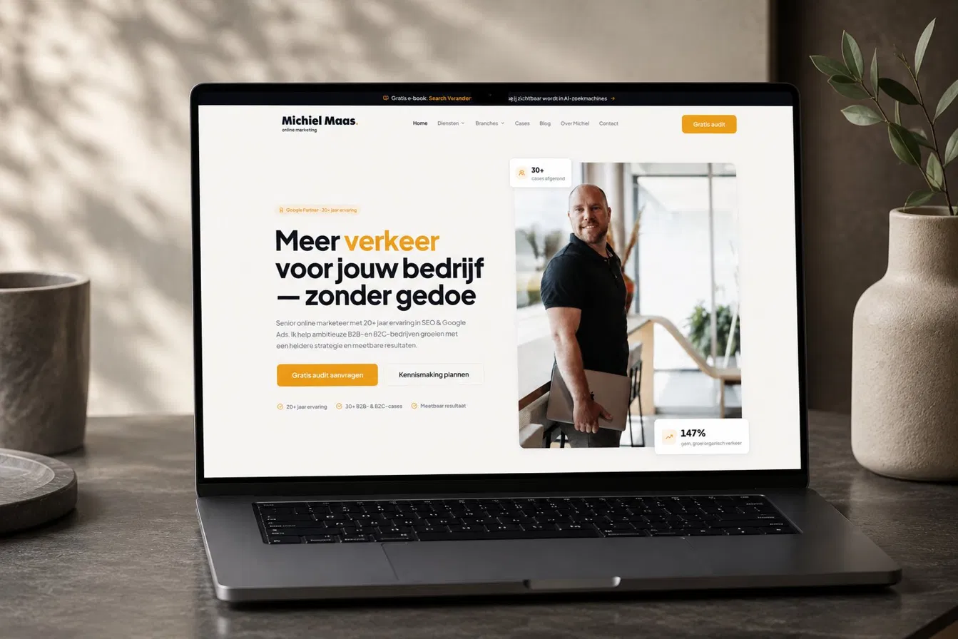 Michiel Maas — Een website gebouwd voor iemand die alles weet van het web
