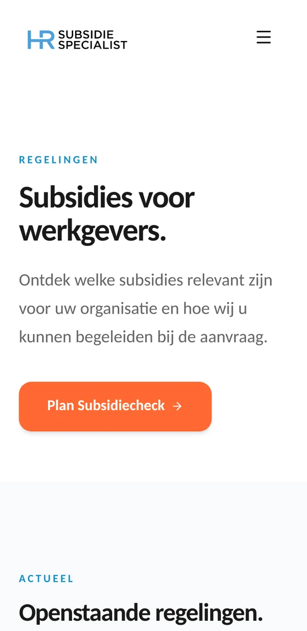 Overzicht van subsidies op een telefoon