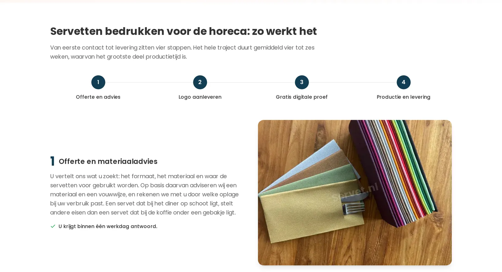 Stappenplan servetten bedrukken voor de horeca