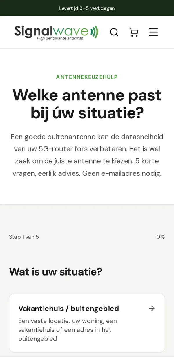 Keuzehulp van Signalwave op een telefoon