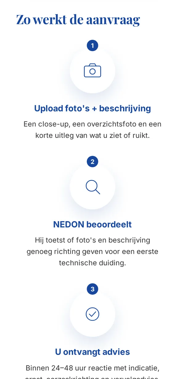 Stappen van de online scan op een telefoon